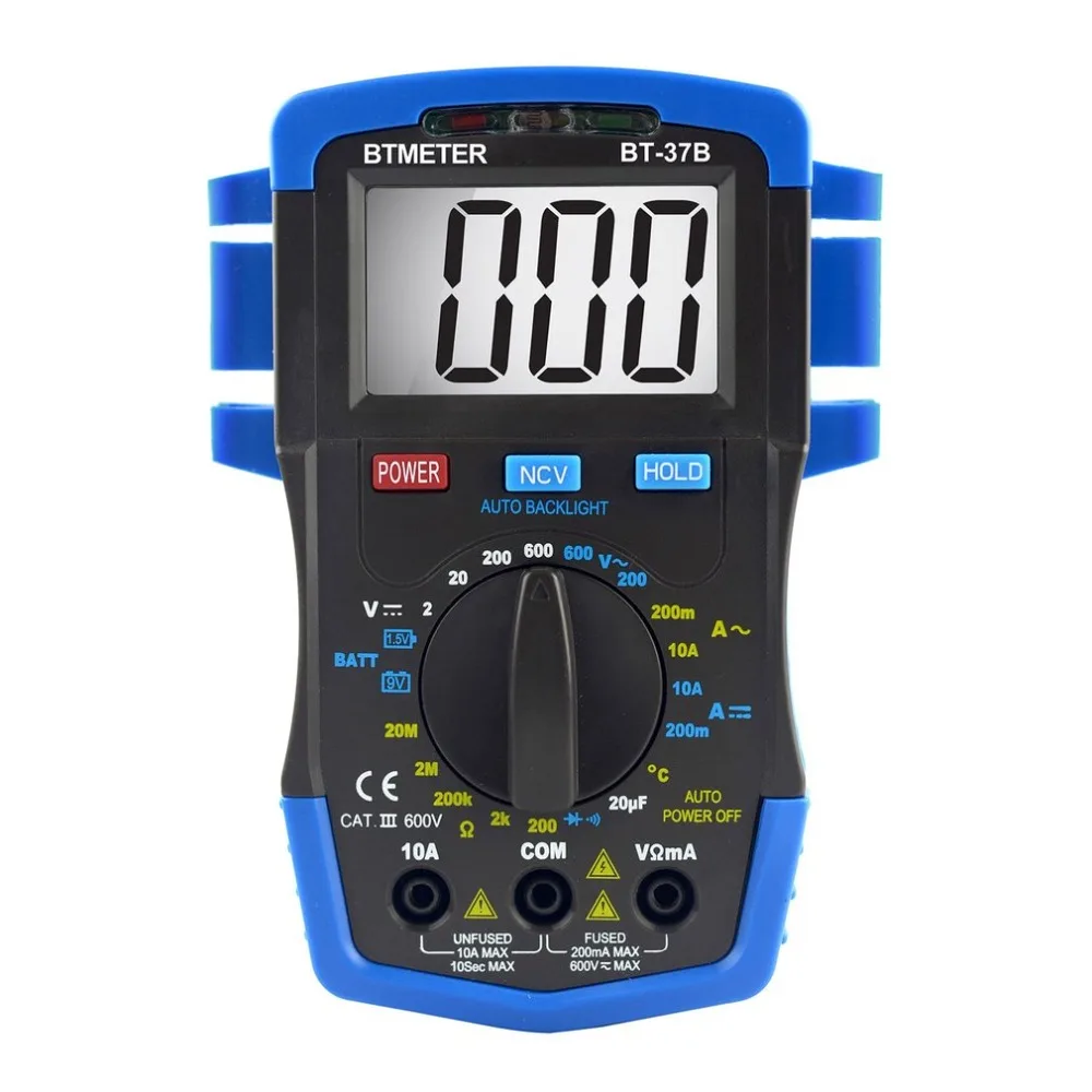 BTMETER DC/AC мини цифровой мультиметр BT-37A/B/C/K 1999-6000 Сопротивление Емкость Частота Рабочий цикл тестер NCV метр инструменты