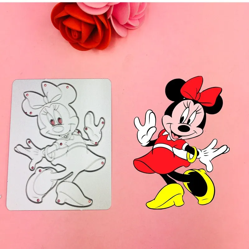 

Lovely Minnie Bow Ear Cutting Dies Stencils for DIY Scrapbooking/photo album Decorative Embossing DIY Paper Cards
