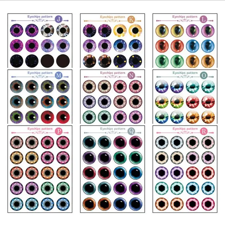

BJD DIY doll makeup and baby eye patch sticker kit with star shading eye patch and pupil patch doll accessories