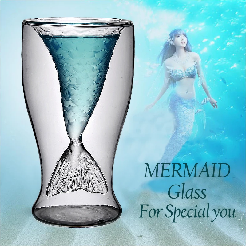1Piece 100ml Mermaid Wine Glass / Mermaid Shot Glass Vodka Shot Glass
