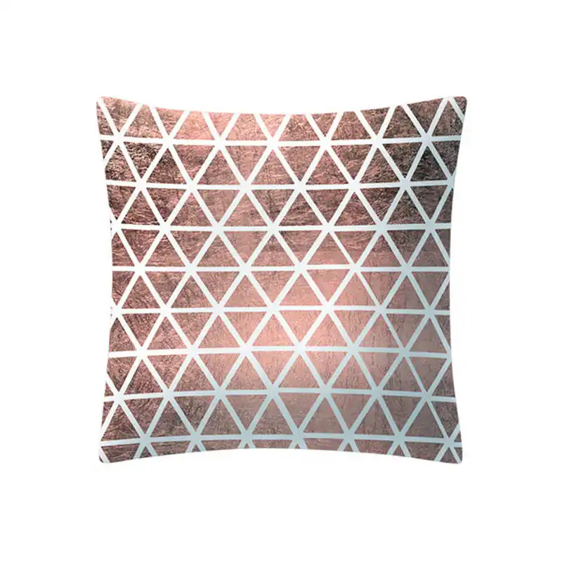 Rose Gold Pink Cushion Cover Square Pillowcase bed sofa Decoratio Art style pillow cover 4545 christmas home decor #3o11#f (2)