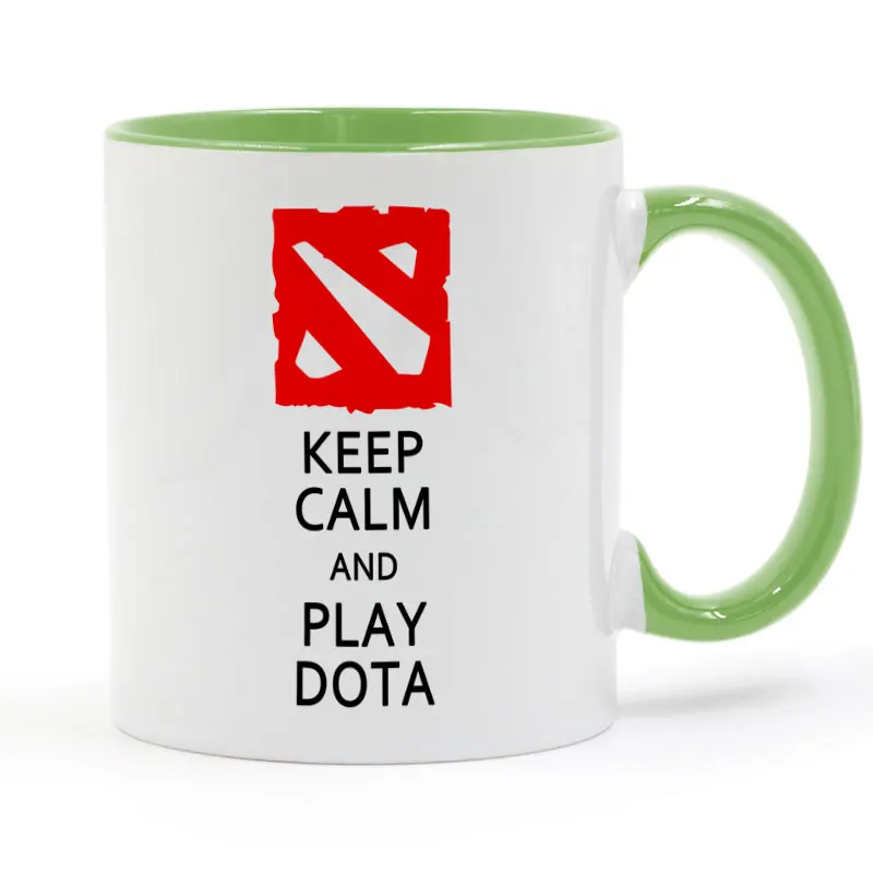  Keep Calm And Play Dota 2 Mug Coffee Milk Ceramic Cup Creative DIY Gifts Home Decor Mugs 11oz T1099
