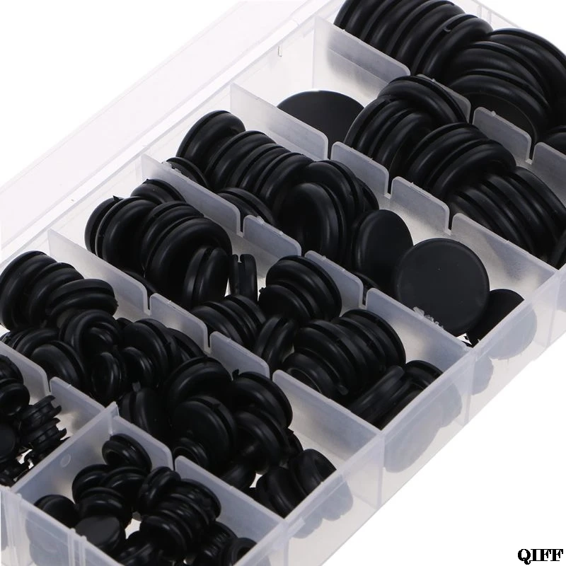 170Pcs Rubber Grommets Assortment Fire Wall Electrical Wire Gasket Kit Firewall Hole Plug Set Jun20