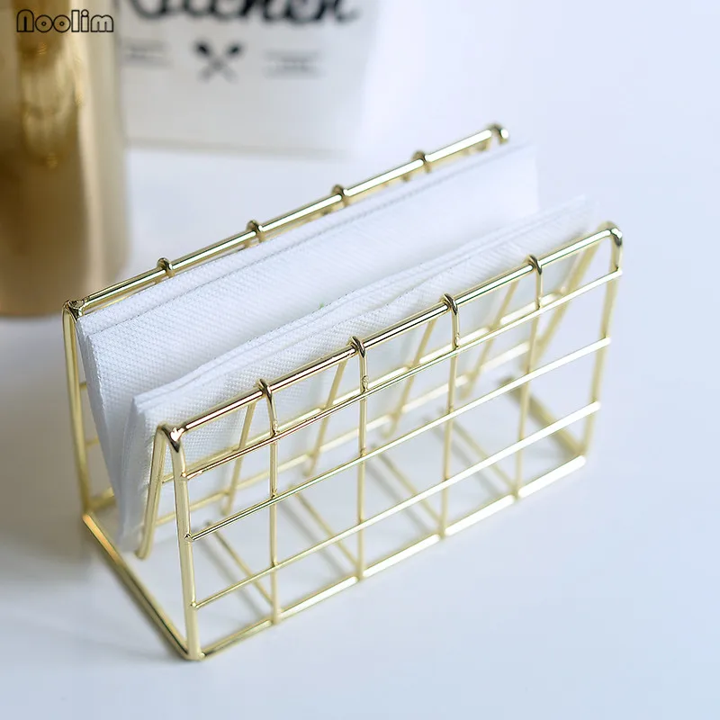 

Nordic Simple Gold Iron Western Table Paper Towel Rack Hotel Napkin Rack Creative Office Envelope Postcards Storage Holder