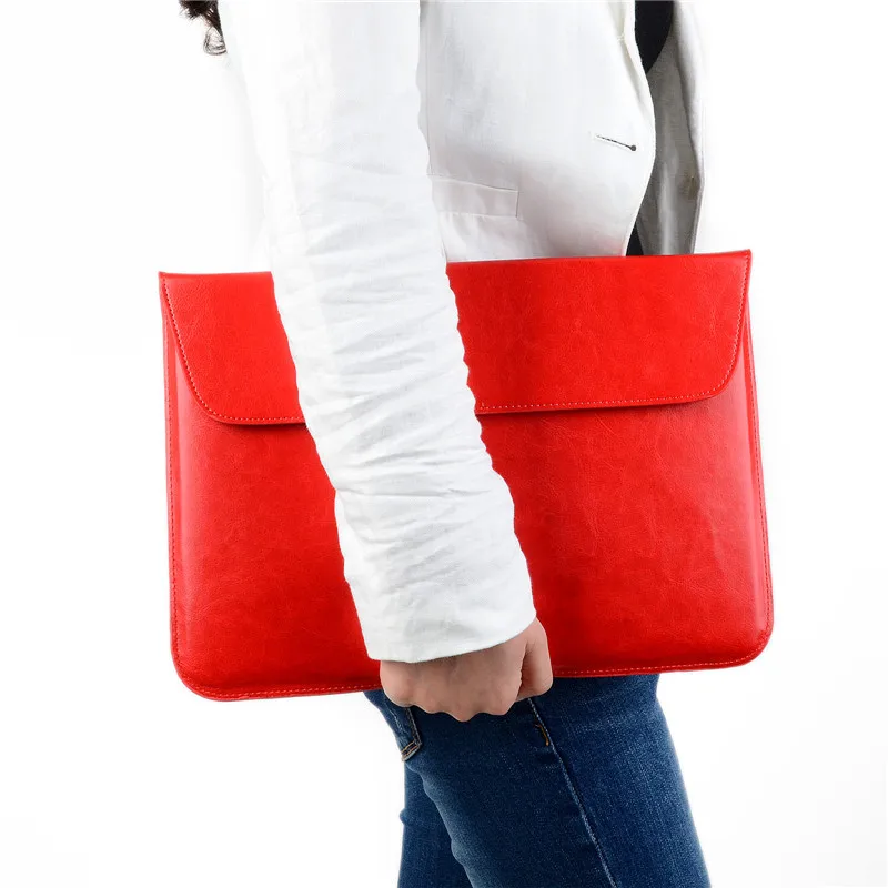 

Luxury Leather Sleeve For Apple Macbook Air 11 13 Laptop Sleeve Pouch Cases For Mac book 13.3 inch Business Cover