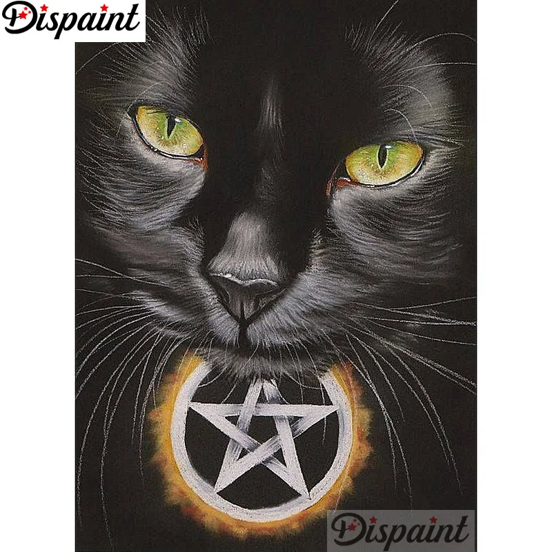 

Dispaint Full Square/Round Drill 5D DIY Diamond Painting "Animal cat" 3D Embroidery Cross Stitch Home Decor Gift A12905