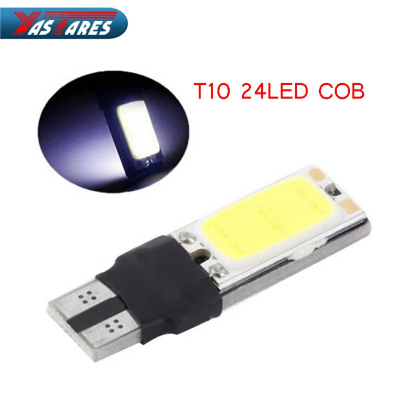 Автомобильные лампы для чтения 1 шт. T10 COB 6 Вт W5W 194 168 светодиодсветодиодный лампа