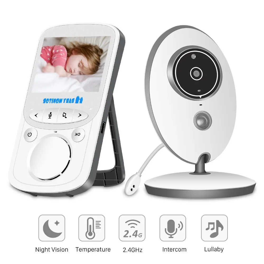 

Wireless LCD Audio Video Baby Monitor VB605 Radio Nanny Music Intercom IR 24h Portable Baby Camera Baby Talkie Walkie Babysitter