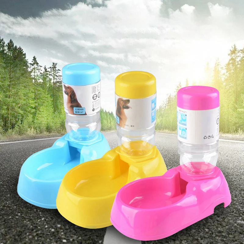 

Pet Automatic Water Feeder Dispenser Tool Food Dish Water Bowl For Pet Dog Cat Feeding Bowl Color Random