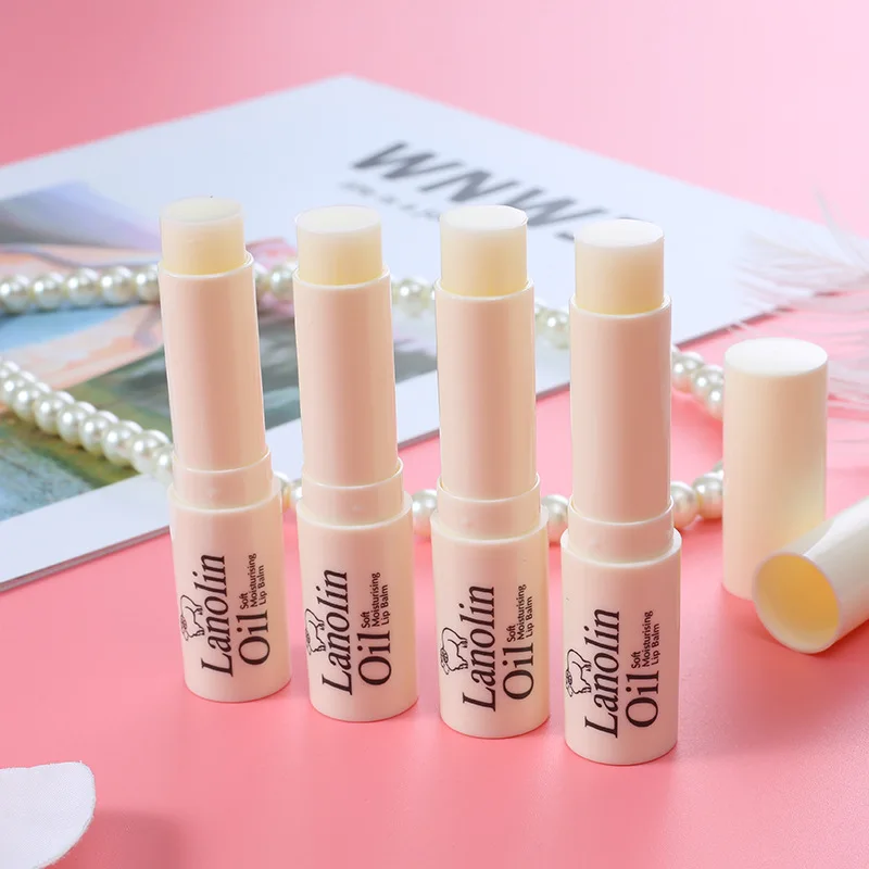 

Hot Sale Pure Natural Lanolin Oil Moisturizing Lip Balm White Refine Repair Lip wrinkles Winter Lip Care Women and Men Lips