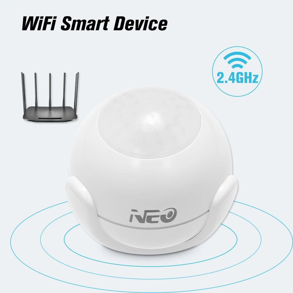 NEO Wi Fi движения PIR сенсор детектор сигнализации дома системы супер компактные, белый