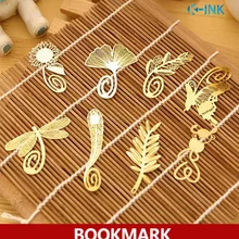 20 шт./лот, Золотой Металл Винтаж закладки, животных/цветок/Перо металлические закладки для книг для чтения