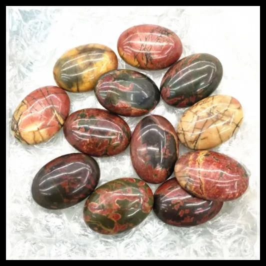 10 шт. натуральные красные неограненные камни овальной формы размер 18x25 мм Натуральные полудрагоценные бусины колпачки