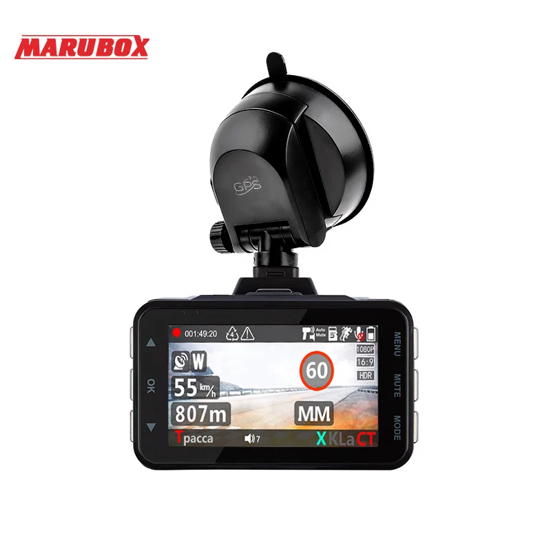 MARUBOX M610R портативный 3 в 1 Радар детектор gps Автомобильный видеорегистратор Dash камера Супер HD 1296P Авто видео регистратор рекордер Dashcam