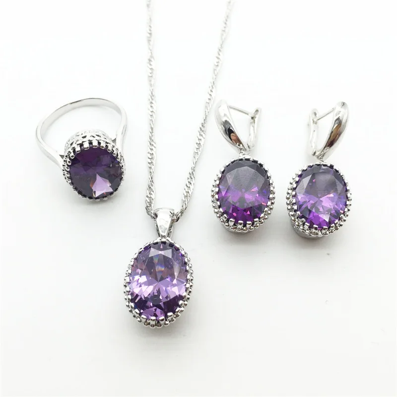 USA Seller Triangle Pendant Sterling Silver 925 Best Deal Jewelry Amethyst