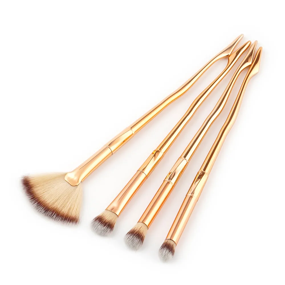 

New Arrival 4Pc Legs Foundation Eyeshadow Professional Eyebrow Makeup Brushes Set