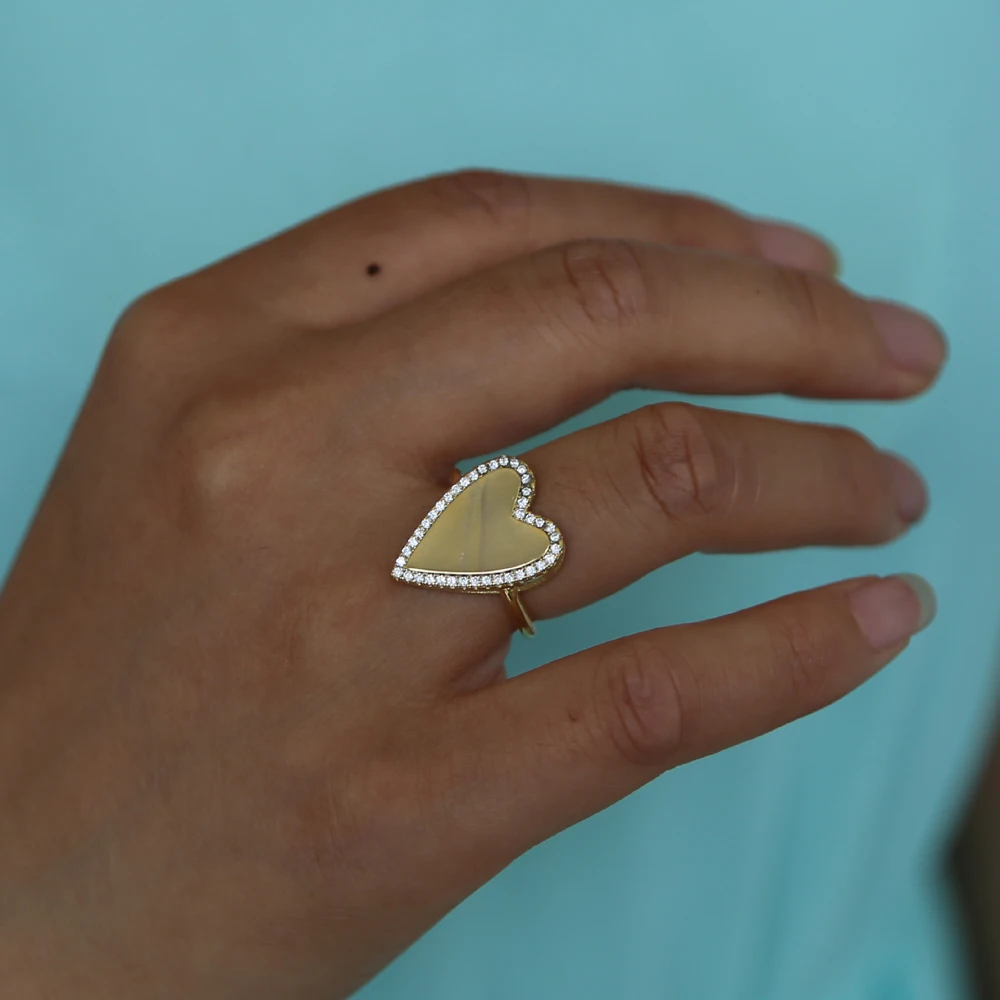Boho Vintage Punk Antique Big Heart Ring Midi Finger Rings for Women Bohemian Knuckle Ring Set Love Jewelry Anillos