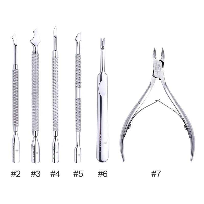 BORN PRETTY ноготь кутикулы толкатель двусторонний нержавеющая сталь средство для снятия УФ гель-лака омертвевшей кожи удаление триммер педикюр инструмент