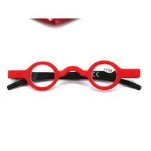 Горячие Маленькие круглые мини-очки для чтения Винтаж красные, черные Пластик маленькое тельце читателей очки диоптрий+ 1,50+ 2,00+ 2,50 NX