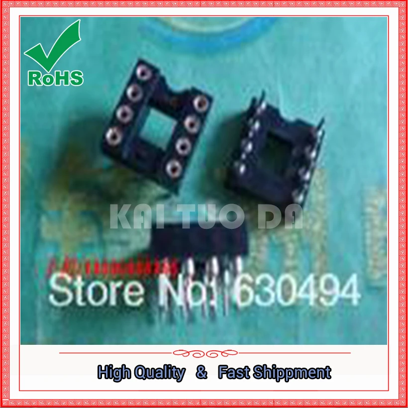 

Free Shipping100pcs 8 Pin 2.54mm DIP SIP Round IC Sockets Adaptor Solder Type
