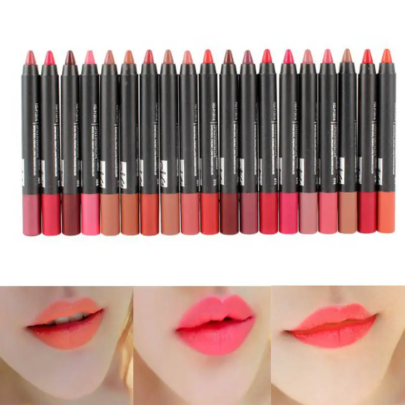 

New 19 Colors Sexy Beauty Waterproof Lip Liner Pencil Lip Pen Brand Makeup Lipliner Maquiagem S9