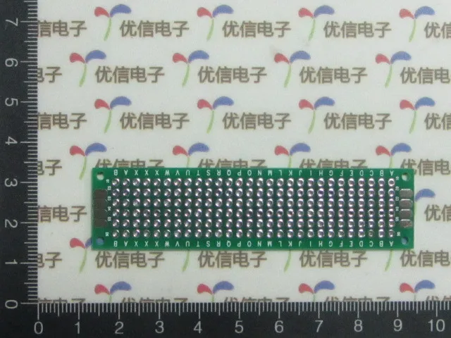 Односторонний HASL/2,54 мм Шаг/2*8 см универсальная Pegboard/стекловолокно Зеленый масло Оловянная доска