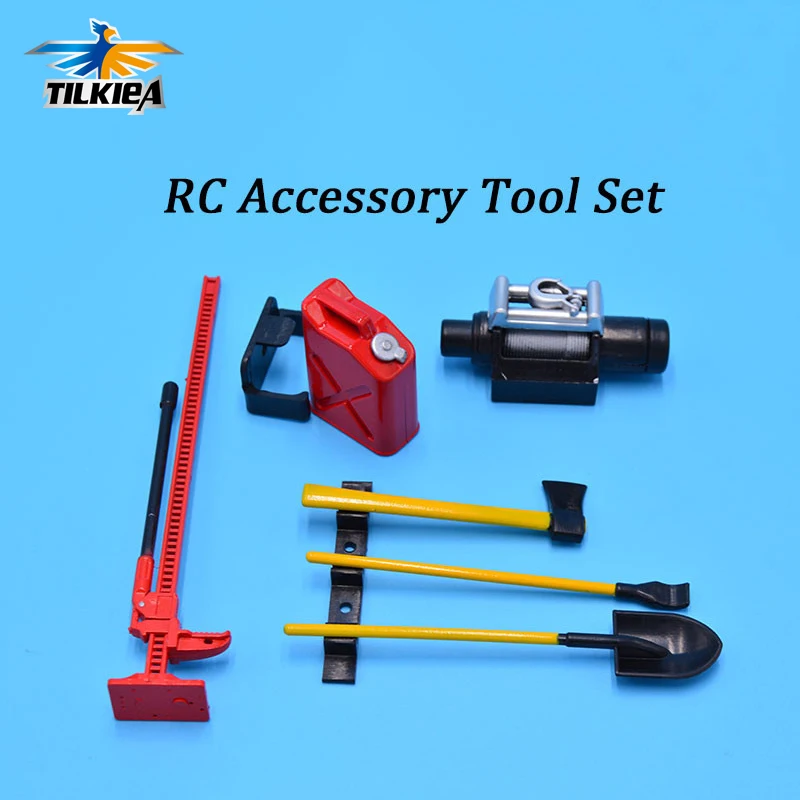 1/10 RC Rock Crawler Tools Kit RC Zubehör Werkzeug-set Mini Kraftstofftank  Winde Hebeln Für D90 Axial Wraith Axial SCX10 - AliExpress