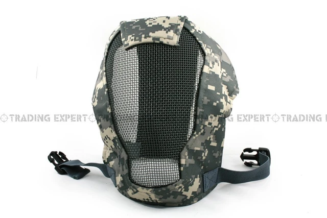 Masque De Treillis Métallique En Acier Extérieur Avec Bandeau Airsoft Tir  Équipement De Protection Du Visage Casque Tactique Rapide Support De Rail  Latéral De Rail Daile NO03 117 Du 15,71 €