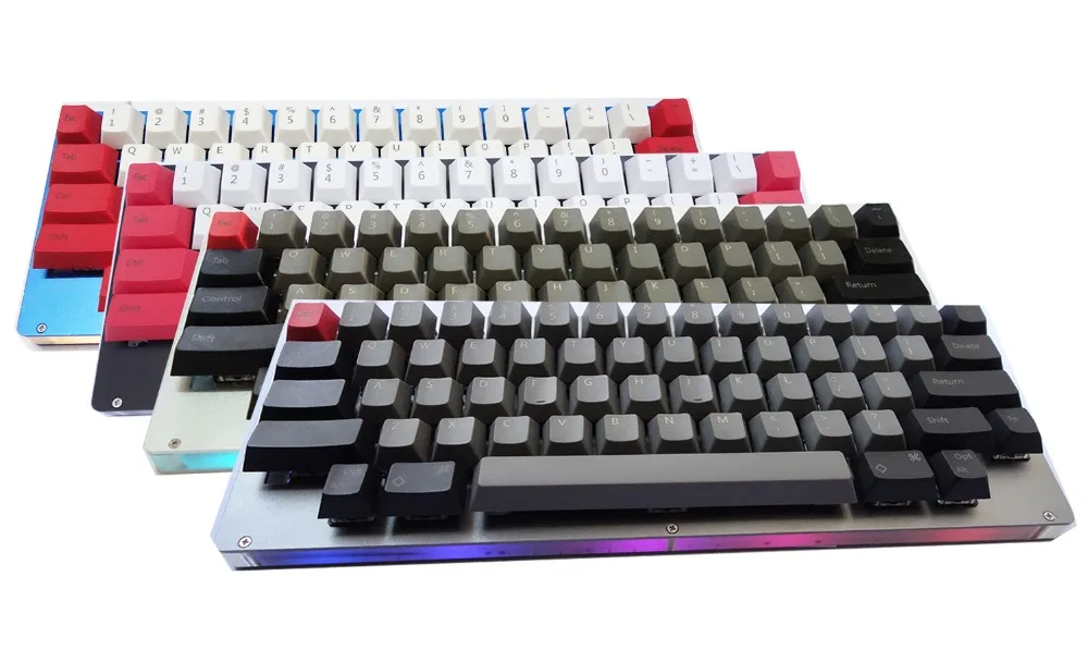 HHKB механическая клавиатура Gateron Cherry MX переключатели ЧПУ Алюминиевый Чехол пластина GH60 PCBA Al Feet USB кабель QMK программируемый