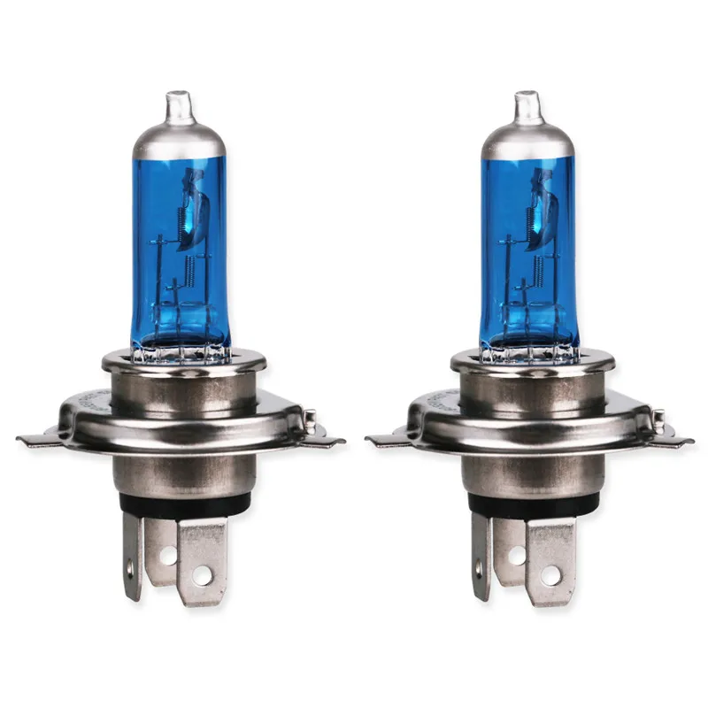 

2Pcs H4 6000K Halogen High Low Beam 55W / 60W Light Headlight Bulb Auto P43T 6000K 12V Xenon White Lamp Car Accessories