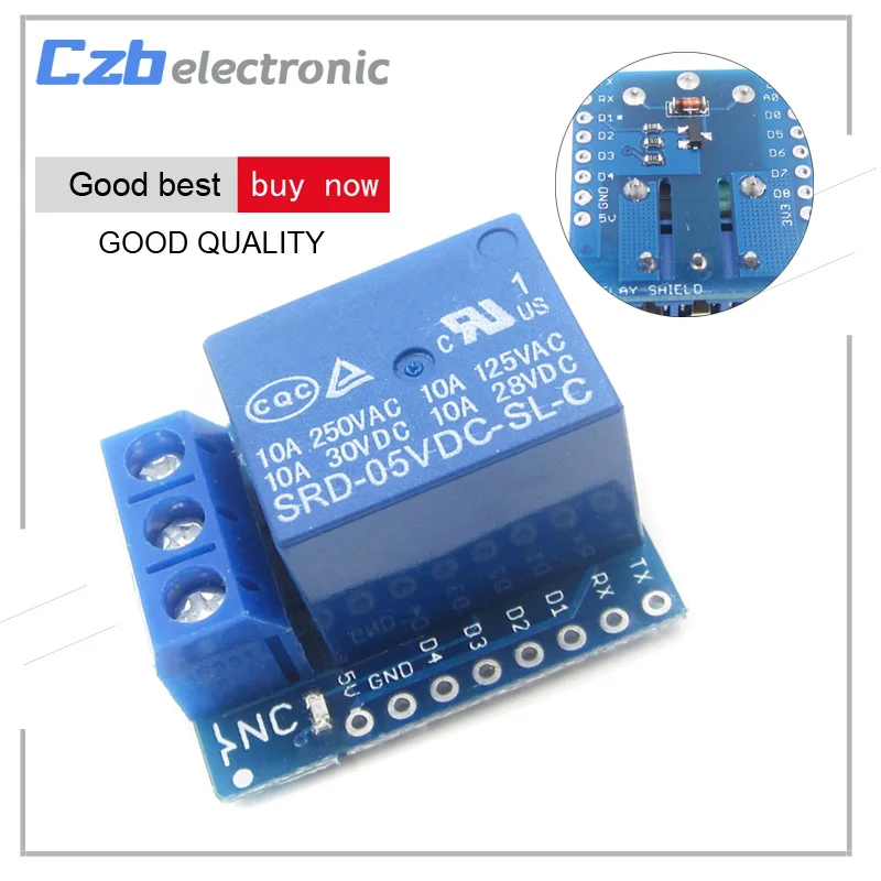

ESP8266 1 channel Relay Shield V2 For WeMos D1 Mini ESP8266 Development Board Relay WiFi Module For Arduino