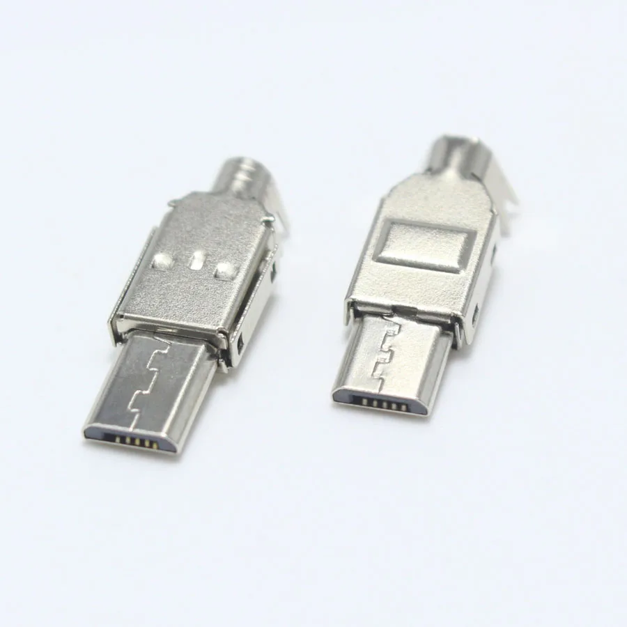 5 компл. Micro USB 5PIN тип сварки штекер разъем зарядное устройство 5P USB хвост зарядки jack 4 в 1 металлические детали