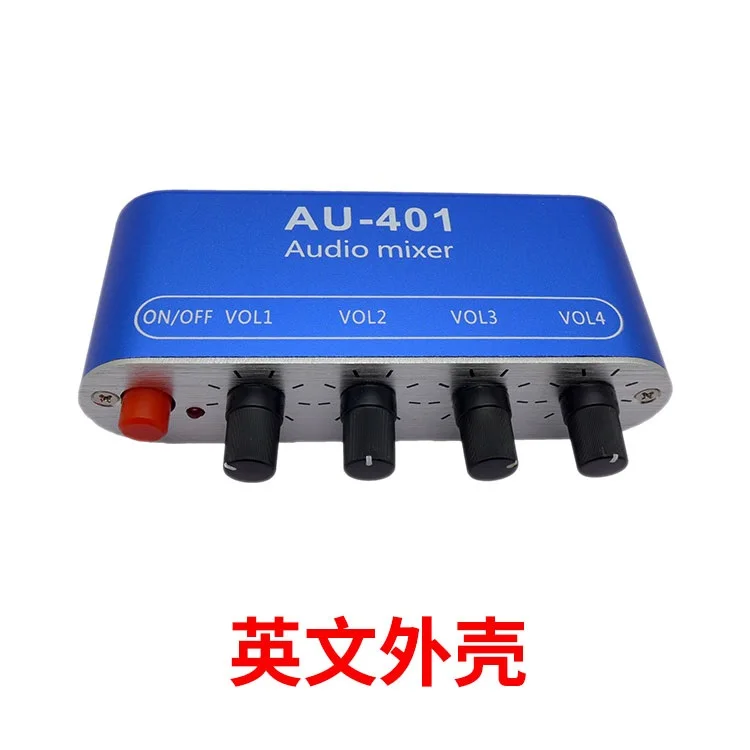 

NEW Stereo Audio Mixer 4IN 1OUT Volume Adjustment Connecting Ear Amplifier