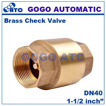 

High quality brass In-Line Spring Vertical Check Valve DN40 (1-1/2 "inch )
