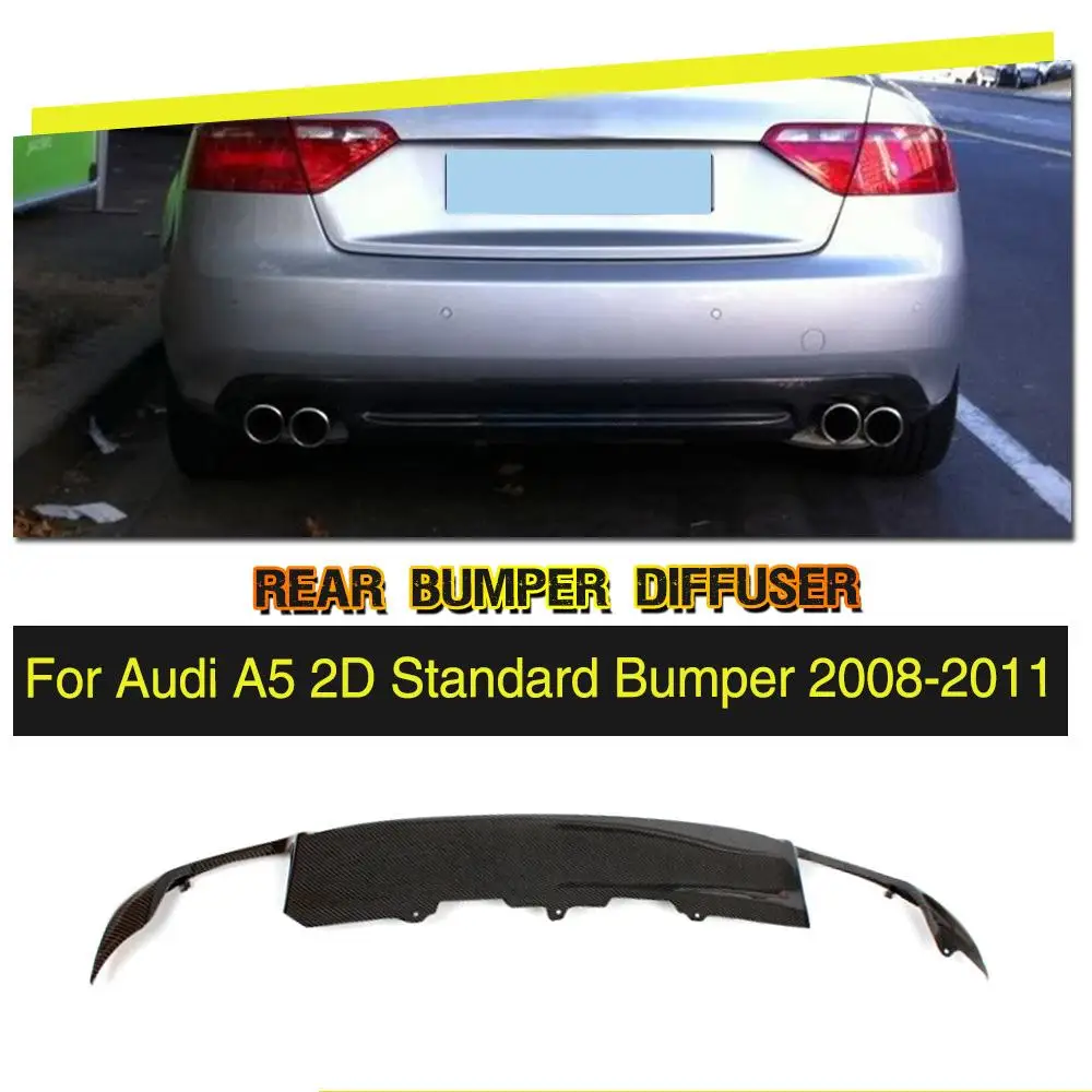 Car Style Carbon Fiber / FRP Racing Rear Bumper Lip Diffuser for Audi