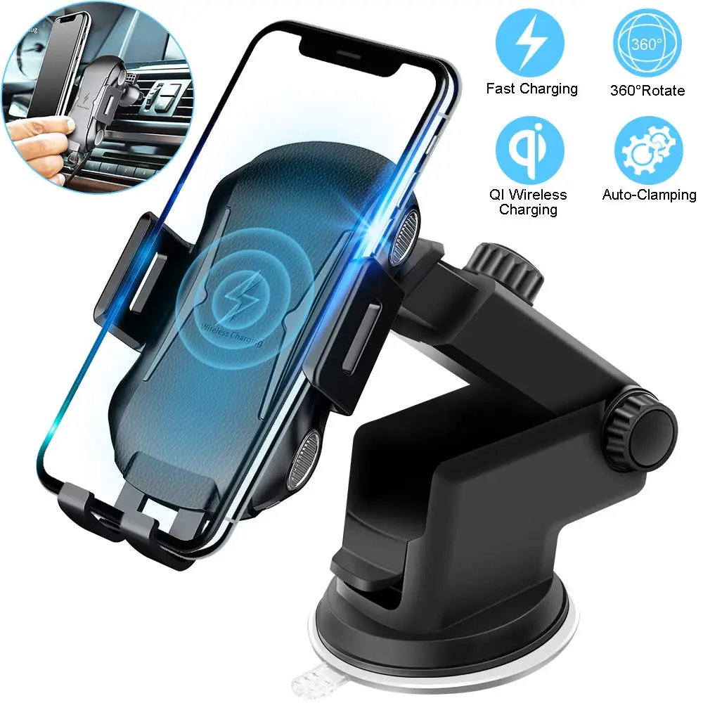 DCAE 10W Qi Car Wireless Charger For iPhone X XS XR 8