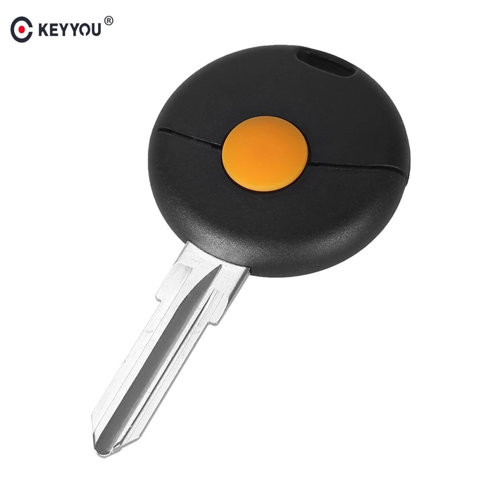 

KEYYOU Remote Car Key Shell For Benz Smart Fortwo 1998-2012 Replacement Car Key Case Uncut Blade Flip Car Key Cover 1 Button