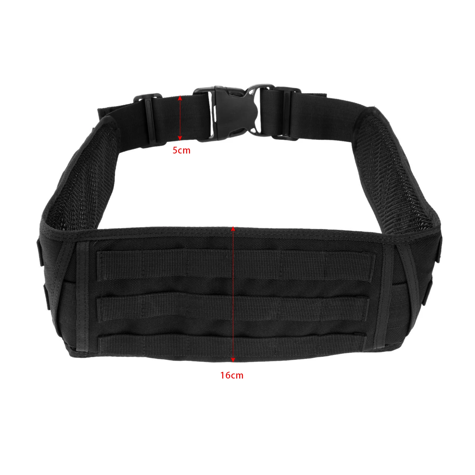 Tactical Adjustable Padded Molle Waist Belt For Hunting Airsoft Paintball bing Straps