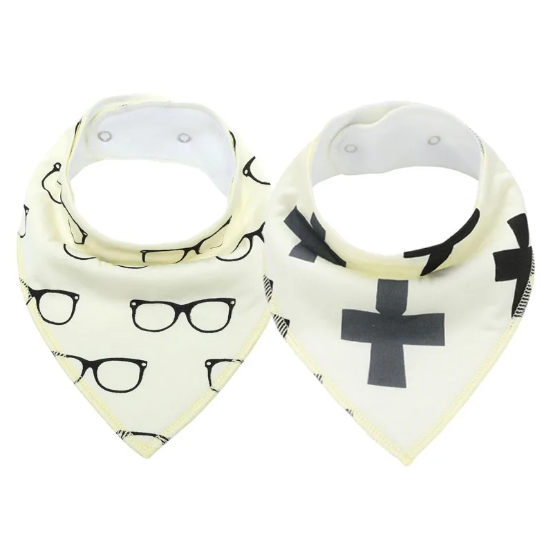 

2Pcs/Lot Baby Bandana Bibs Extra Soft Natural Cotton Baby Drool Bib for Drooling and Teething Super Absorbent Baby Shower Gifts