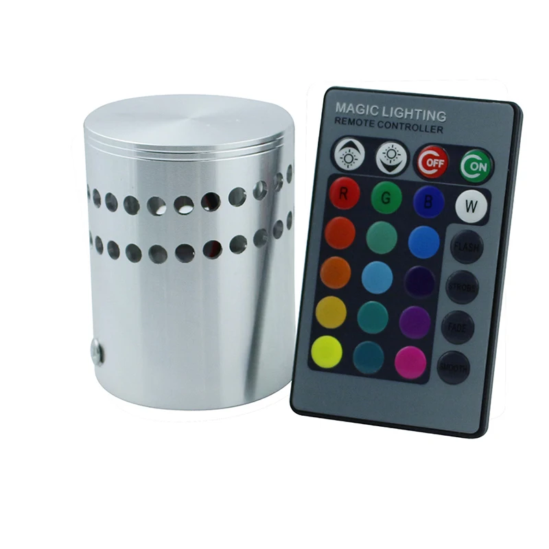 

3W Modern Novelty LED Ceiling Light RGB wall Sconce lamp With remote control for Art Gallery Porch corridors Light Decoration