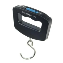 Портативный подвесные весы 50 кг/10 г Чемодан шкала весит чемодан Сумка багажная цифровой рыболовные Весы Баланс крючок в форме рыбьей чешуи Вес