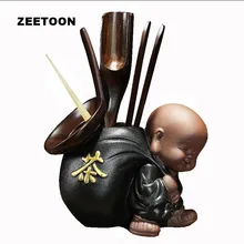Дзен стиль чайный набор кунг-фу чайная церемония аксессуары набор посуды зажим иглы керамические Zisha банки чайная ложка ситечко шесть джентльменов