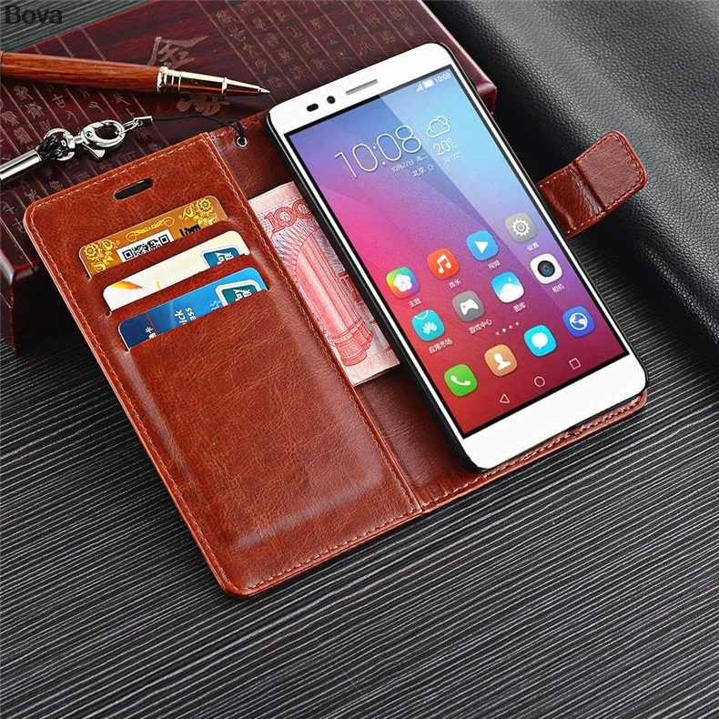 Fundas Huawei honor 5X tarjeta titular de la cubierta para Huawei honor 5X cuero teléfono caso ultra fino billetera tapa envío libre