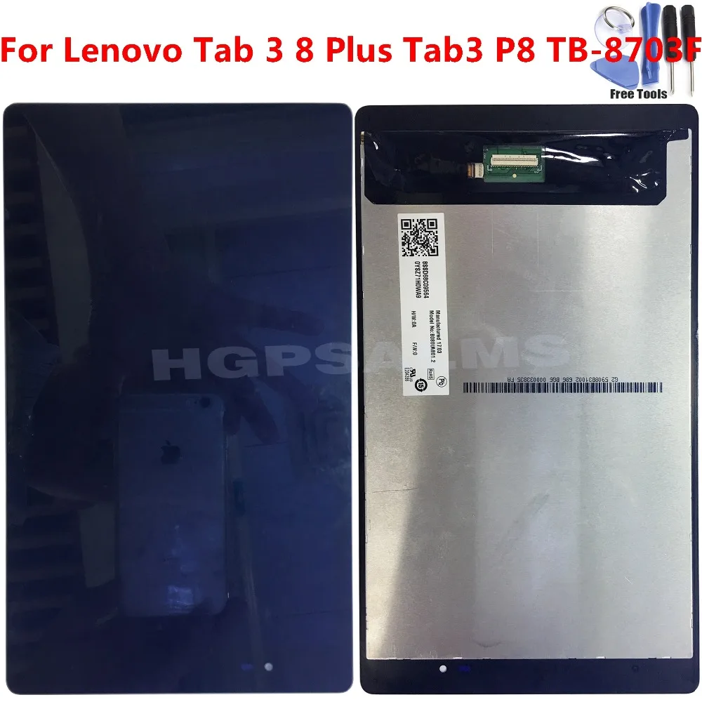 

LCD Display Panel Screen Monitor Touch Screen Digitizer Assembly For Lenovo Tab 3 8 Plus Tab3 P8 TB-8703F TB-8703N TB-8703X+Tool