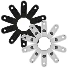 10 шт. EAS система магазин крюк замок Противоугонная грузовая противокражная, САС замок Белый Черный