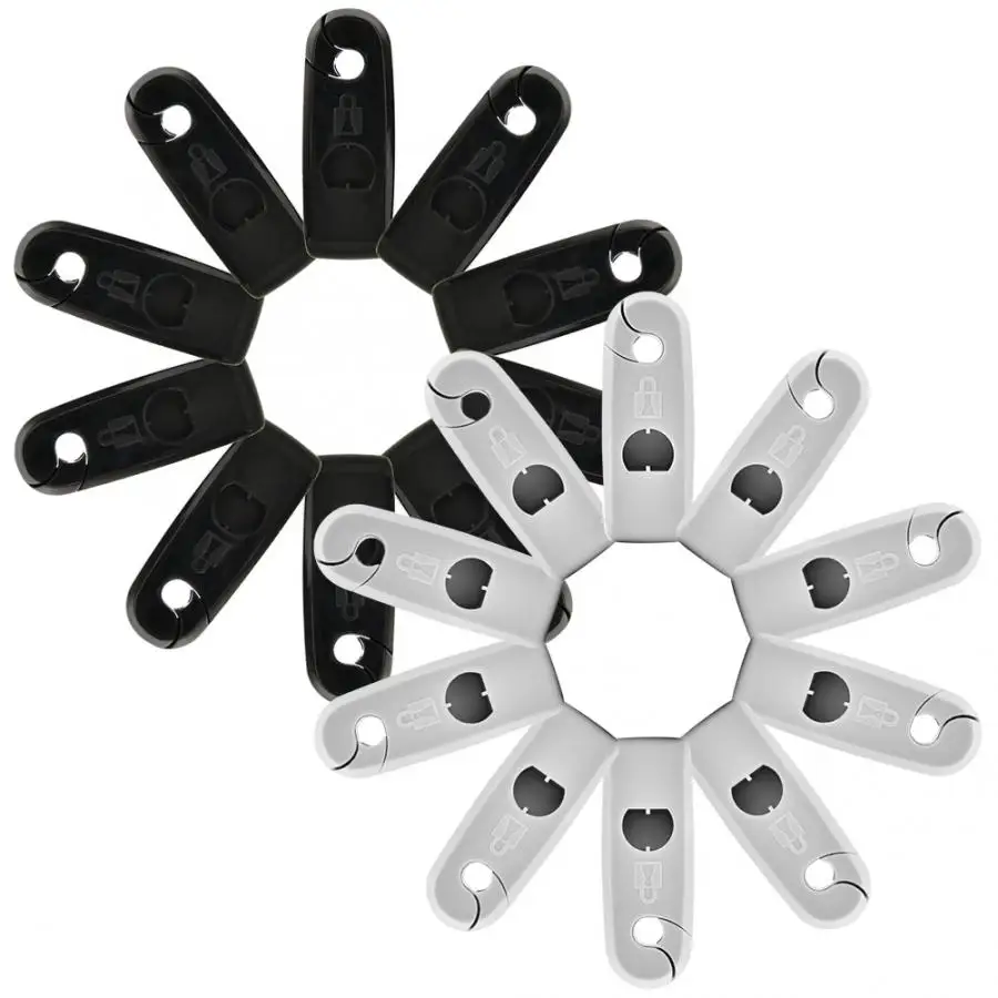 

10 Pcs EAS System Shop Hook Lock Anti-Theft Cargo Security EAS Lock White Black