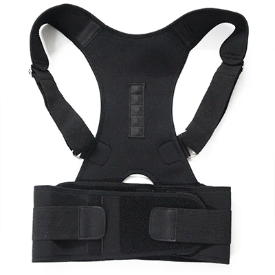 Положение магнитной терапии корректор бандаж плечо пояс для поддержки спины для мужчин женщин подтяжки и бандаж коврик подушка - Цвет: Black