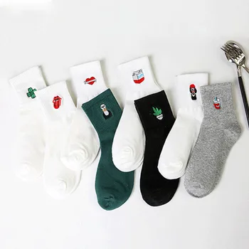 

Funny Print Women Girls Socks Spring Summer Cotton Adult Women'S Floor Socks For Pregnant Sokken Meias