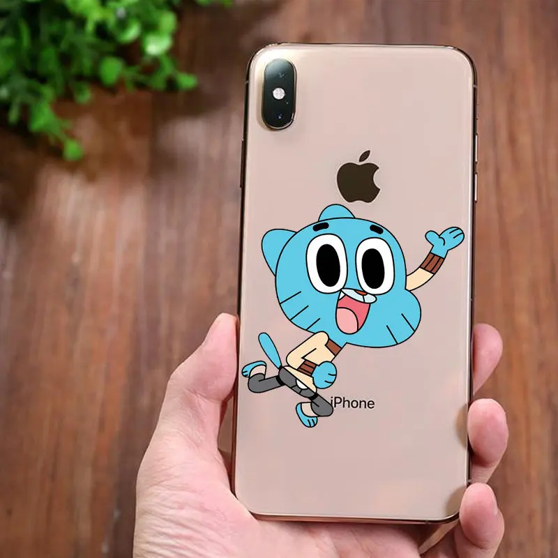 Аниме ТВ удивительный мир Gumball Мягкий ТПУ силиконовый чехол для телефона iPhone 11Pro MAX 5 5S 8 7Plus 6 6splus X XS мультяшный чехол - Цвет: TPU