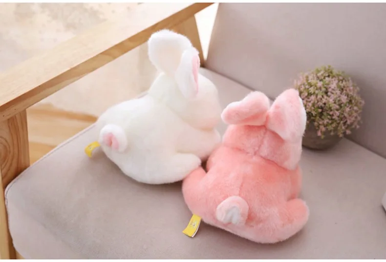 15CM/20CM Kawaii Cute Pink Rabbit Animals Rabbits Stuffed Plush Toys For Baby Girls Birthday Christmas Gifts